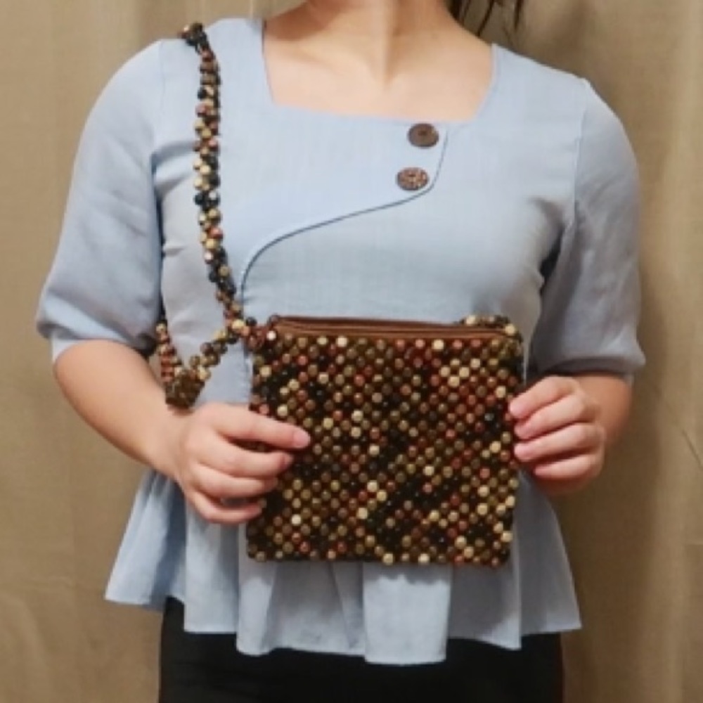 Handmade Beaded Crossbody Bag